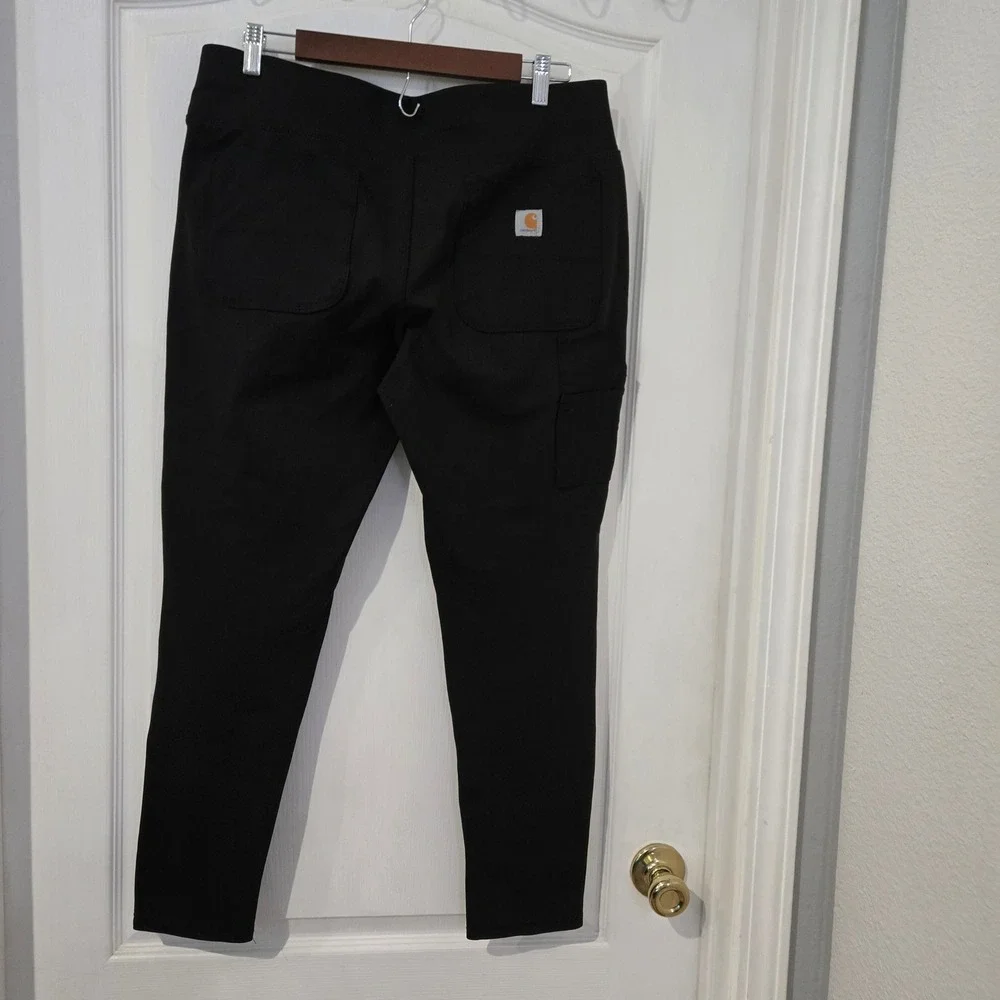 Carhartt Force Utility Leggings Women Large Black Fitted Work Pants - Picture 2 of 7
